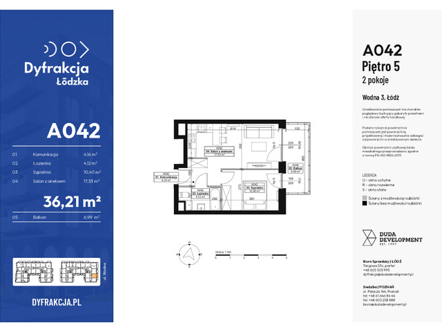 Mieszkanie w inwestycji Dyfrakcja Łódzka, symbol A042 » nportal.pl