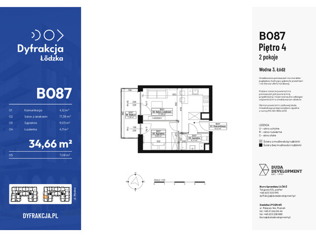 Mieszkanie w inwestycji Dyfrakcja Łódzka, symbol B087 » nportal.pl