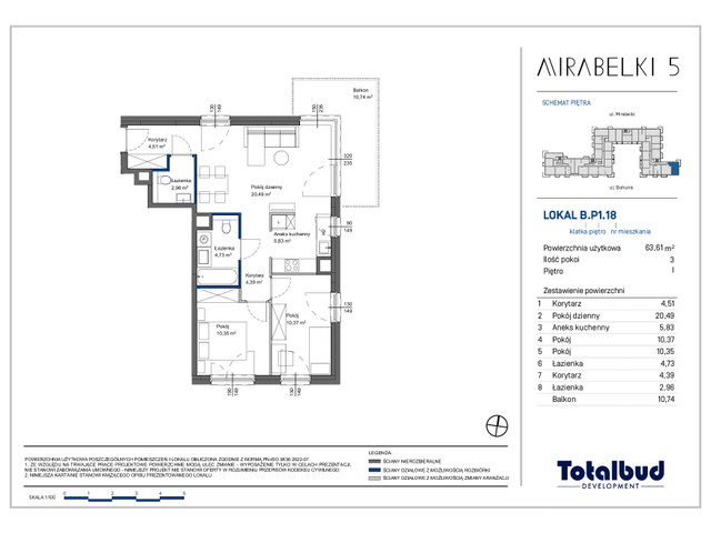 Mieszkanie w inwestycji Mirabelki 5, symbol B.P1.18 » nportal.pl