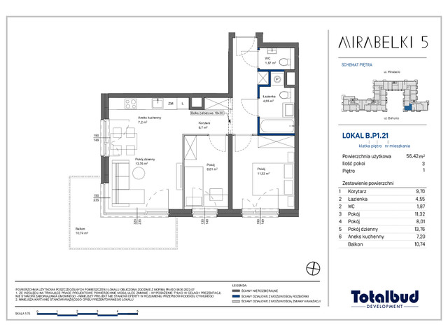 Mieszkanie w inwestycji Mirabelki 5, symbol B.P1.21 » nportal.pl