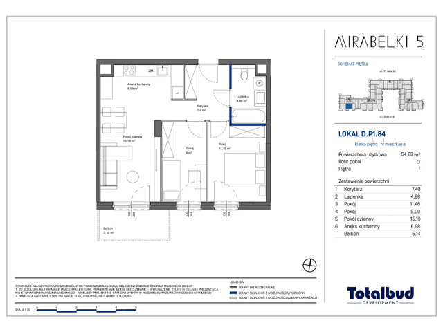 Mieszkanie w inwestycji Mirabelki 5, symbol D.P1.84 » nportal.pl