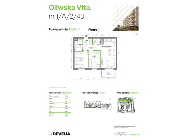 Mieszkanie w inwestycji Oliwska Vita, symbol 1/A/2/43 » nportal.pl