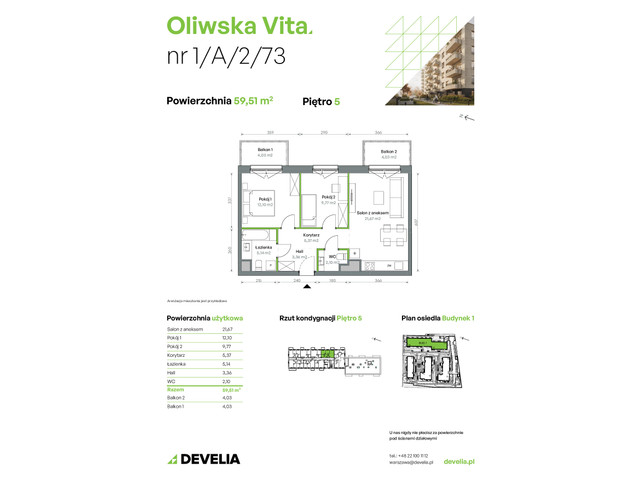 Mieszkanie w inwestycji Oliwska Vita, symbol 1/A/2/73 » nportal.pl