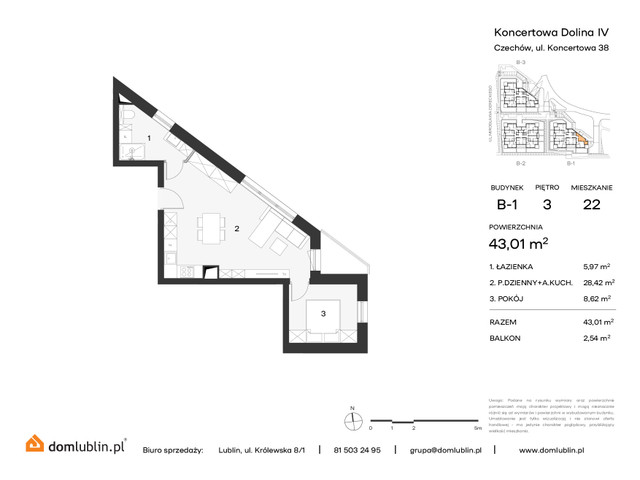 Mieszkanie w inwestycji KONCERTOWA DOLINA, symbol 22 » nportal.pl