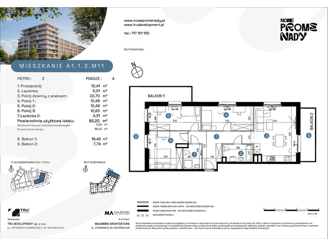 Mieszkanie w inwestycji Nowe Promenady, symbol A1-A1.1.3.M11 » nportal.pl