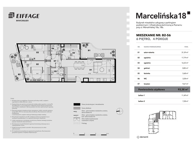 Mieszkanie w inwestycji Marcelińska, symbol B2-56 » nportal.pl