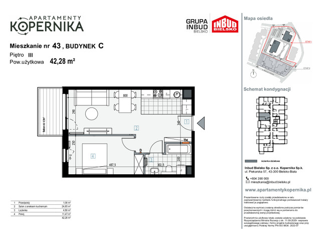 Mieszkanie w inwestycji APARTAMENTY KOPERNIKA, symbol M.43.C » nportal.pl