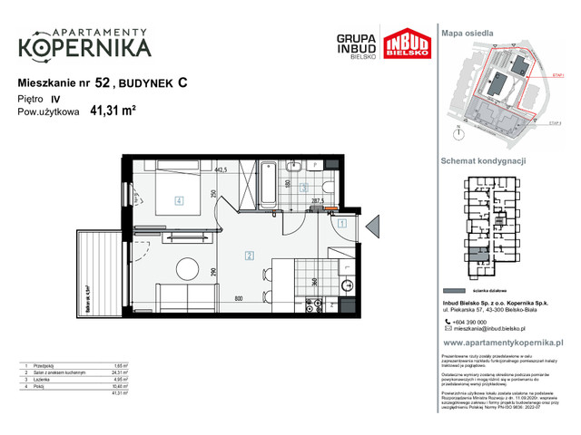 Mieszkanie w inwestycji APARTAMENTY KOPERNIKA, symbol M.52.C » nportal.pl