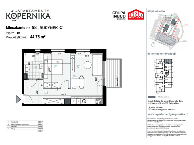 Mieszkanie w inwestycji APARTAMENTY KOPERNIKA, symbol M.58.C » nportal.pl