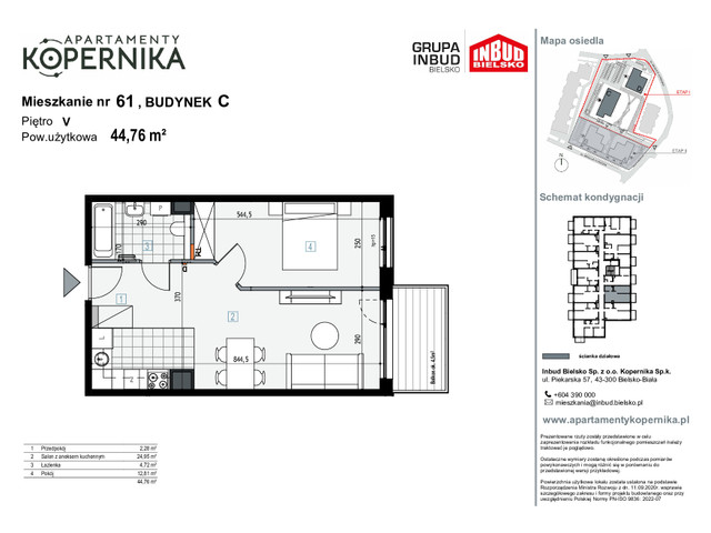 Mieszkanie w inwestycji APARTAMENTY KOPERNIKA, symbol M.61.C » nportal.pl