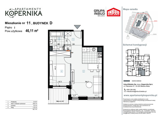 Mieszkanie w inwestycji APARTAMENTY KOPERNIKA, symbol M.11.D » nportal.pl