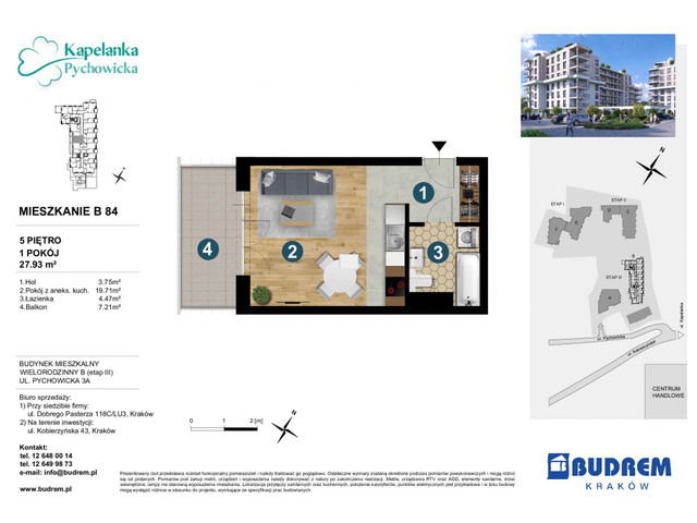 Mieszkanie w inwestycji Kapelanka - Pychowicka budynek A i B ..., symbol B84 » nportal.pl