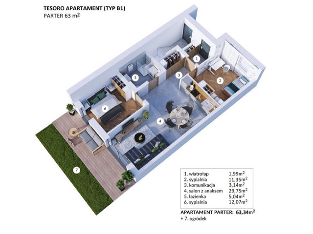 Mieszkanie w inwestycji TESORO VERDE RESIDENCE, symbol Apartament3A » nportal.pl