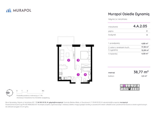 Mieszkanie w inwestycji Murapol Osiedle Dynamiq, symbol 4.A.2.05 » nportal.pl