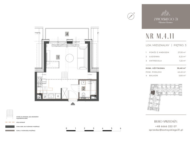 Mieszkanie w inwestycji Zamoyskiego 31, symbol M.4.11 » nportal.pl