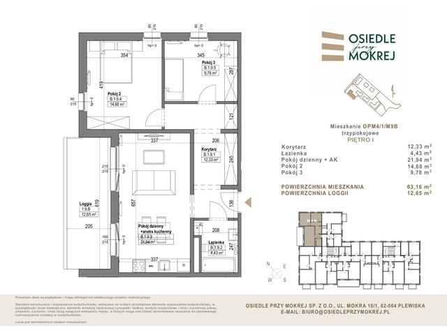 Mieszkanie w inwestycji Osiedle przy Mokrej, symbol OPM4/1/M9B » nportal.pl