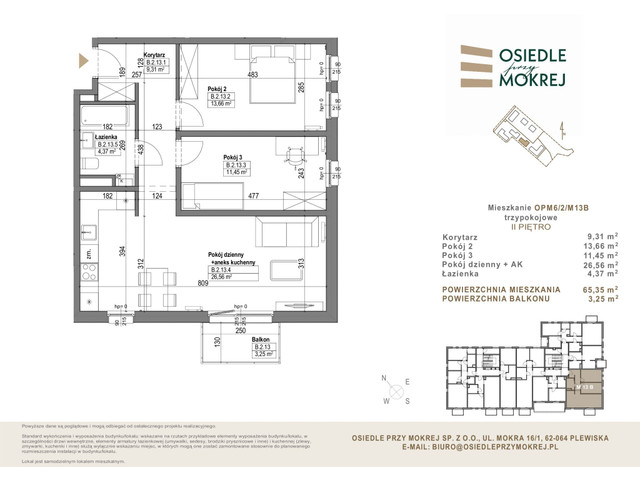 Mieszkanie w inwestycji Osiedle przy Mokrej, symbol OPM6/2/M13B » nportal.pl