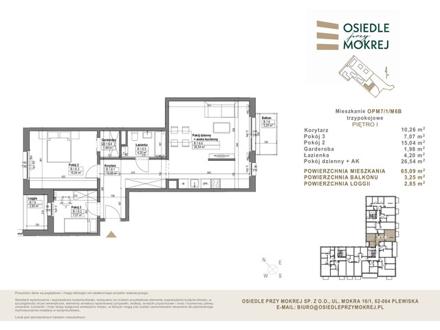 Mieszkanie w inwestycji Osiedle przy Mokrej, symbol OPM7/1/M6B » nportal.pl