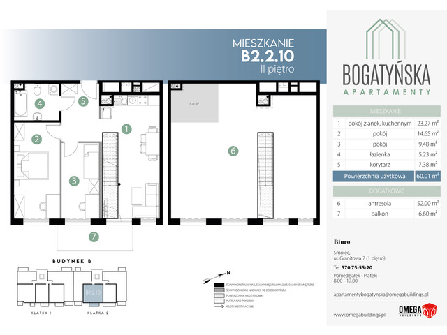 Mieszkanie w inwestycji Bogatyńska Apartamenty, symbol B-B2.2.10 » nportal.pl