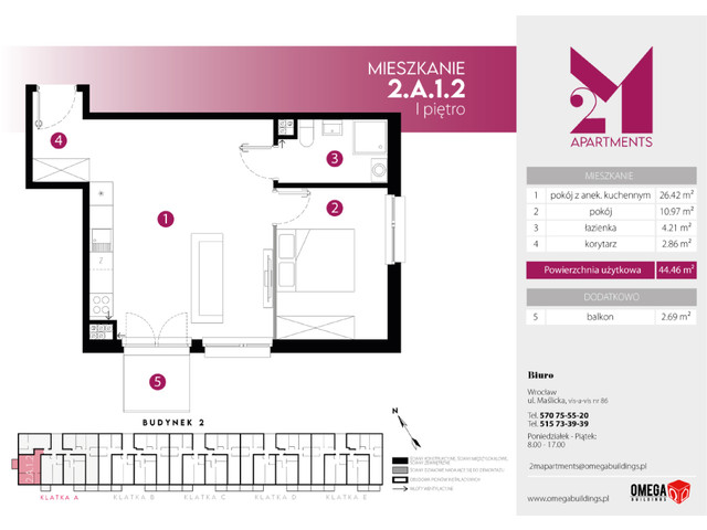 Mieszkanie w inwestycji 2M Apartments, symbol 2-2.A.1.2 » nportal.pl