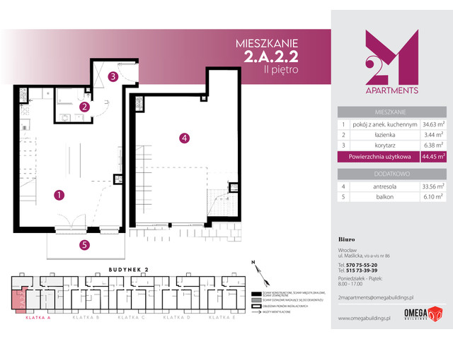 Mieszkanie w inwestycji 2M Apartments, symbol 2-2.A.2.2 » nportal.pl