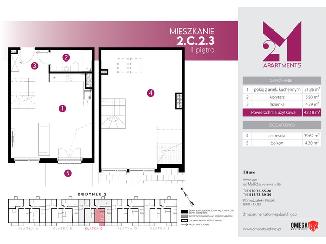 Mieszkanie w inwestycji 2M Apartments, symbol 2-2.C.2.3 » nportal.pl