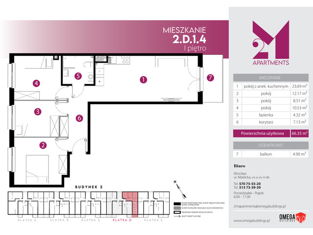 Mieszkanie w inwestycji 2M Apartments, symbol 2-2.D.1.4 » nportal.pl