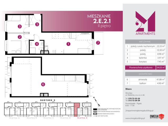 Mieszkanie w inwestycji 2M Apartments, symbol 2-2.E.2.1 » nportal.pl