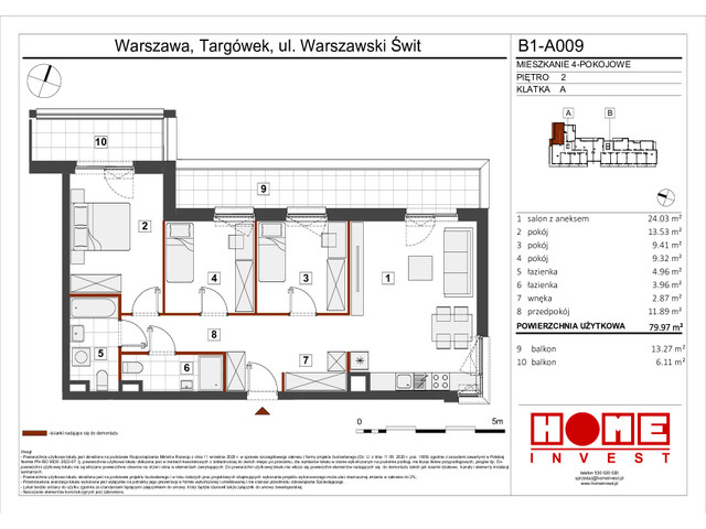 Mieszkanie w inwestycji Warszawski Świt VIII, symbol B1_A009 » nportal.pl