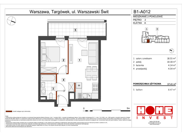 Mieszkanie w inwestycji Warszawski Świt VIII, symbol B1_A012 » nportal.pl