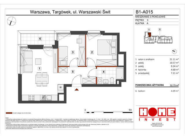 Mieszkanie w inwestycji Warszawski Świt VIII, symbol B1_A015 » nportal.pl