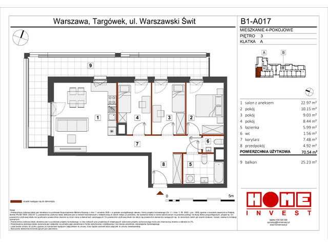 Mieszkanie w inwestycji Warszawski Świt VIII, symbol B1_A017 » nportal.pl