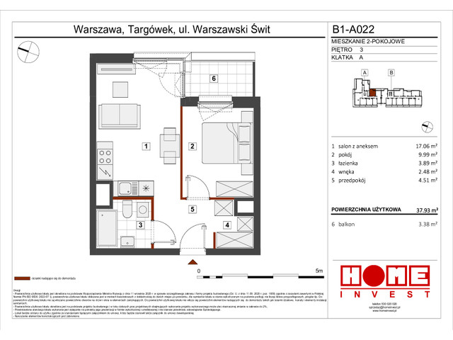 Mieszkanie w inwestycji Warszawski Świt VIII, symbol B1_A022 » nportal.pl