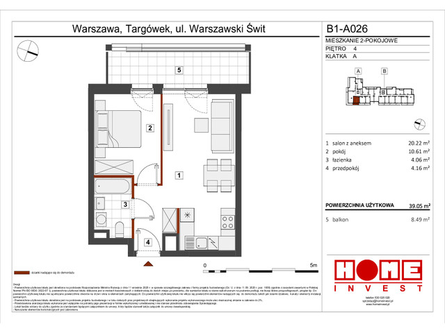 Mieszkanie w inwestycji Warszawski Świt VIII, symbol B1_A026 » nportal.pl