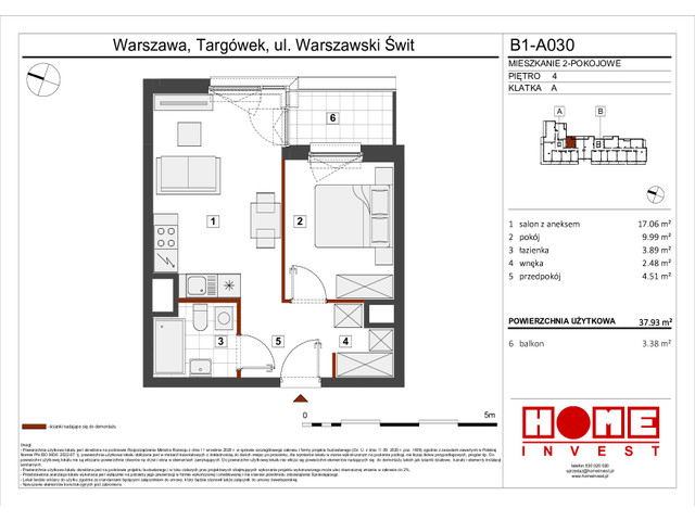 Mieszkanie w inwestycji Warszawski Świt VIII, symbol B1_A030 » nportal.pl