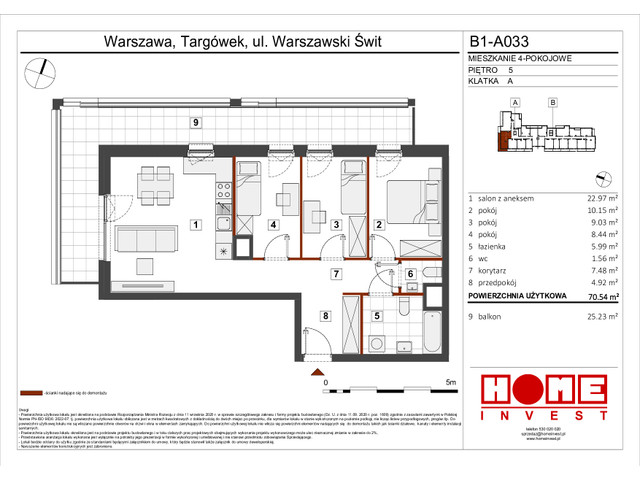 Mieszkanie w inwestycji Warszawski Świt VIII, symbol B1_A033 » nportal.pl