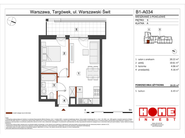 Mieszkanie w inwestycji Warszawski Świt VIII, symbol B1_A034 » nportal.pl