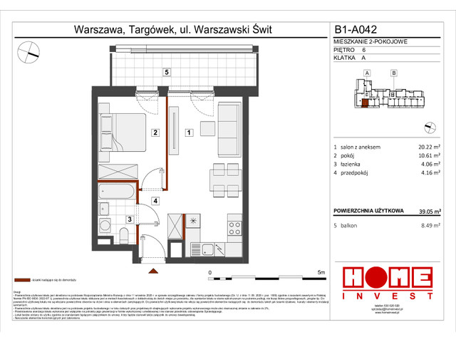 Mieszkanie w inwestycji Warszawski Świt VIII, symbol B1_A042 » nportal.pl