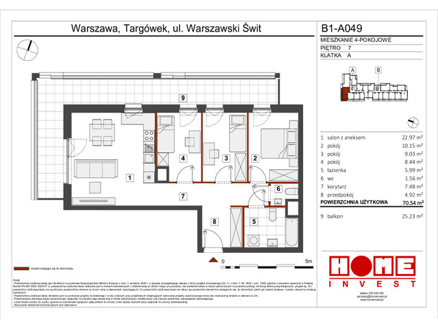 Mieszkanie w inwestycji Warszawski Świt VIII, symbol B1_A049 » nportal.pl