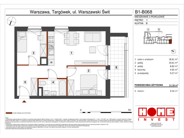 Mieszkanie w inwestycji Warszawski Świt VIII, symbol B1_B068 » nportal.pl