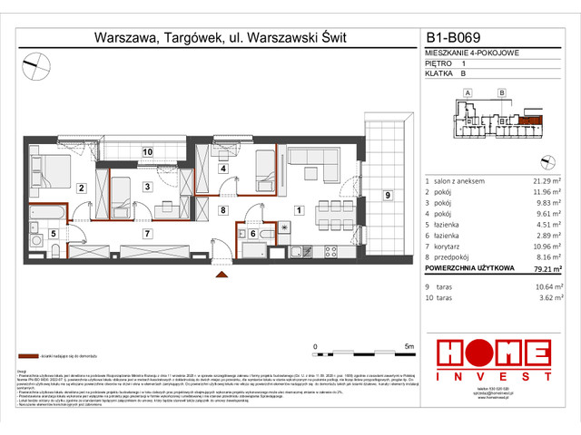 Mieszkanie w inwestycji Warszawski Świt VIII, symbol B1_B069 » nportal.pl