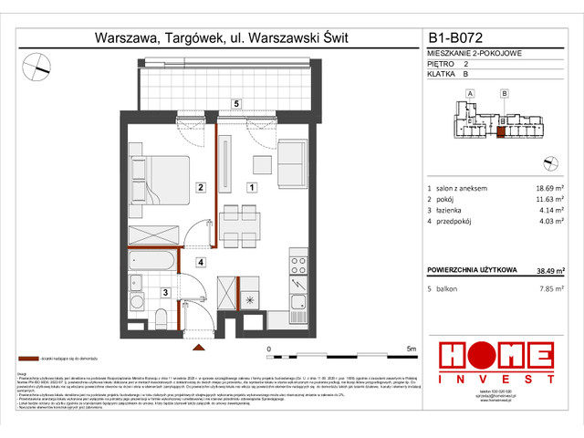 Mieszkanie w inwestycji Warszawski Świt VIII, symbol B1_B072 » nportal.pl