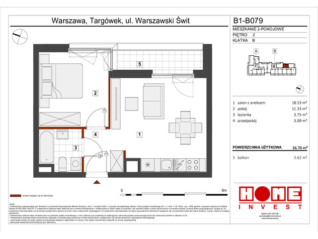 Mieszkanie w inwestycji Warszawski Świt VIII, symbol B1_B079 » nportal.pl