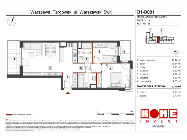 Mieszkanie w inwestycji Warszawski Świt VIII, symbol B1_B081 » nportal.pl