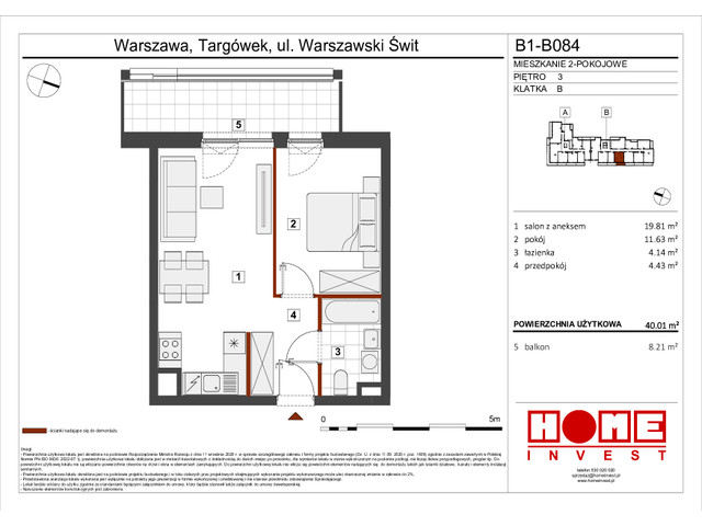 Mieszkanie w inwestycji Warszawski Świt VIII, symbol B1_B084 » nportal.pl