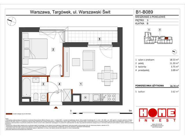 Mieszkanie w inwestycji Warszawski Świt VIII, symbol B1_B089 » nportal.pl