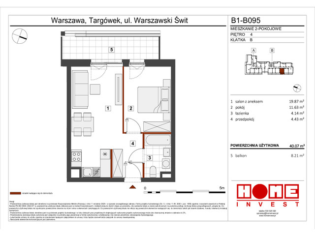 Mieszkanie w inwestycji Warszawski Świt VIII, symbol B1_B095 » nportal.pl