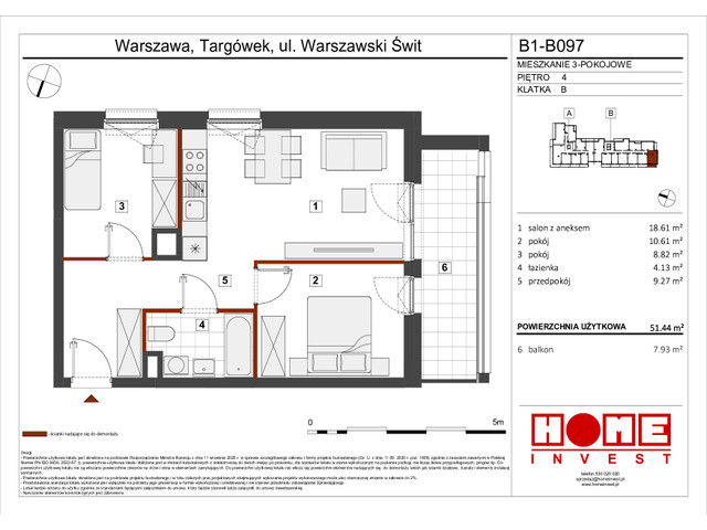 Mieszkanie w inwestycji Warszawski Świt VIII, symbol B1_B097 » nportal.pl