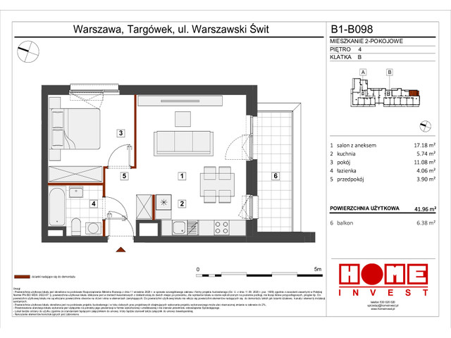 Mieszkanie w inwestycji Warszawski Świt VIII, symbol B1_B098 » nportal.pl