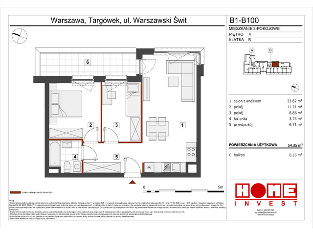 Mieszkanie w inwestycji Warszawski Świt VIII, symbol B1_B100 » nportal.pl